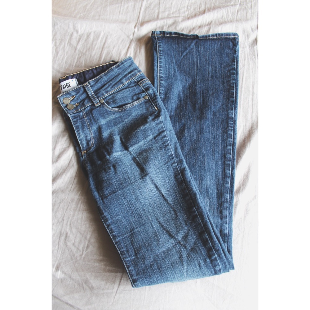 Paige double button boot cut jeans